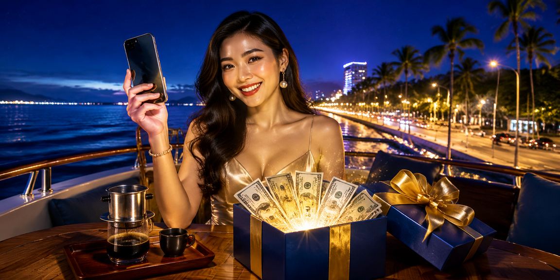 Người dùng tại Phan Thiết đăng ký casino mobile trong quán cà phê